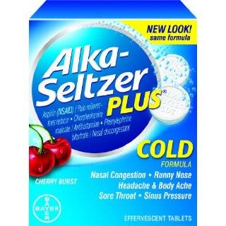 Alka seltzer Plus Cold Medicine, Cherry Zest, 20 Count (Pack of 2)