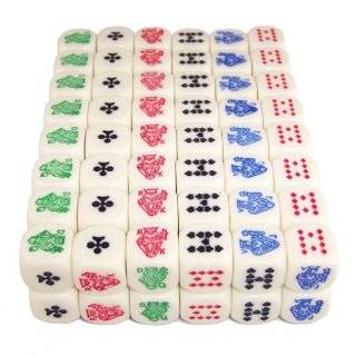   ) 16mm 6 Sided Poker Dice, Perfect for Poker Games and Card Games