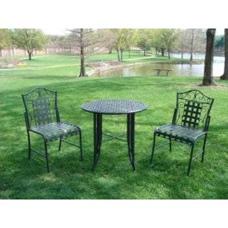 MANDALAY 3 PIECE IRON BISTRO SET   TABLE and 2 CHAIRS   PATIO 