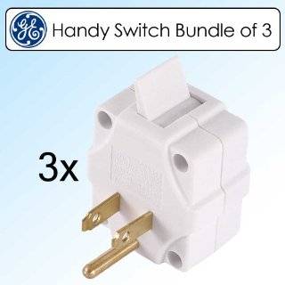 GE 52149 Handy Switch Grounded White Bundle of 3