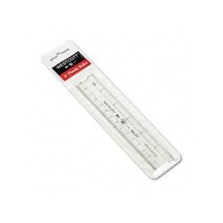   Shatter Resistant Plastic Ruler, 6 Inch Length, Transparent (45016