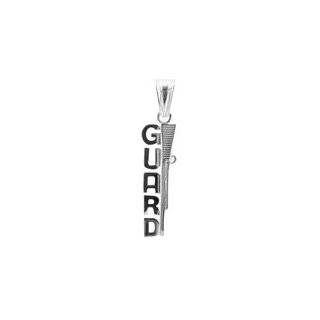  Color Guard and Flag Charm in Sterling Silver Jewelry