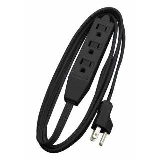   Cable 2611 3 Prong Household Extension Cord with 3 Outlets, 8 Foot