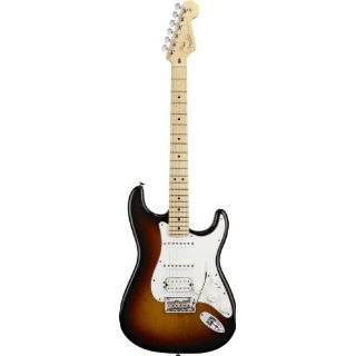   ® HSS Electric Guitar, Black, Maple Fretboard Musical Instruments