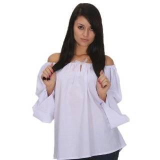 Renaissance Pirate White Chemise Shirt Top Medieval Peasant Wench 