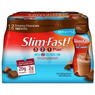 Slim Fast 3 2 1 Ready To Drink, Low Carb, Creamy Chocolate, 10 Ounce 