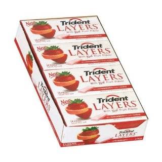 Trident Layers Gum, Wild Strawberry + Tangy Citrus, 14 Piece Packs 