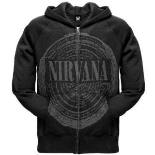  Nirvana   Smiley Zip Hoodie Clothing