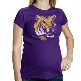  NCAA My U LSU Tigers Purple Ladies Maternity T shirt 