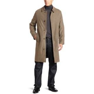Kenneth Cole Mens Kennedy Single Breasted Zip Out Lined Raincoat
