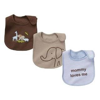  Carters Fall 3 Pack Teething Bibs (Navy/Grey/Brown) Baby