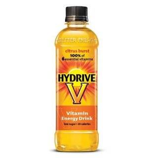 Hydrive V Vitamin Energy Drink, Citrus Burst, 15.5 Ounce Bottles (Pack 