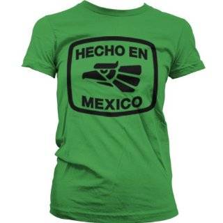 Hecho En Mexico Juniors T shirt, Made In Mexico Aztec Eagle Design 