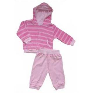   The Nile Organic Cotton Velour Sweat Suit   Pink Stripe, Various Sizes