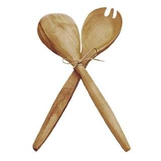   Acaciaware 14 Inch Acacia Wood Fork and Spoon Salad Serving Set