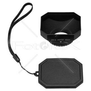 Fotodiox Video Camera, Camcorder DV Lens Hood, Sun Shade, 30mm Black