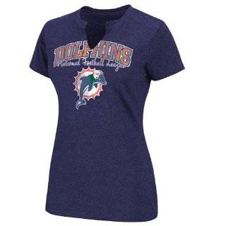 NFL Womens Miami Dolphins Champion Swagger II Short Sleeve Split Crew 