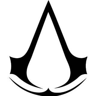  Assassins Creed logo Sticker Decal Peel and Stick White 
