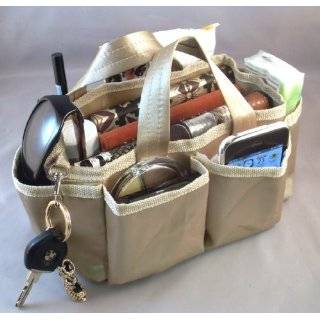 Lexie Gold Handbag Bag Purse Travel Cosmetic Make Up Tote Organizer 