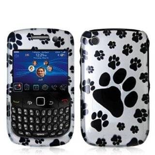 Dog Paw Design Crystal Hard Skin Case Cover for Blackberry Curve 8520 