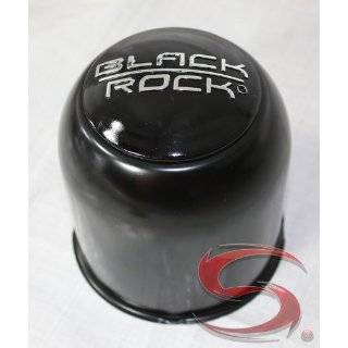 28 in Black Rock Trailer Wheel Center Cap Black Steel