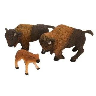 Eco Dome Buffalo Family Realistic 4 piece Animal Figure Set