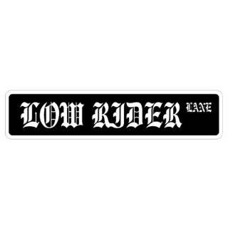   RIDER Street Sign lowrider chrome rims car truck spinners novelty sign