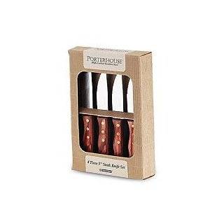 Tramontina Stainless Steel 4 Piece 5 Steak Knife Set With Wood 