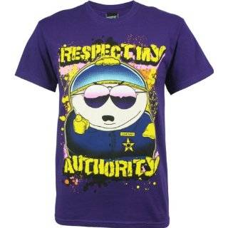 South Park Cartman Paint Splatter Repect My Authority Mens T Shirt