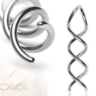   Steel Swirl Twist Tapers   10G (2.4mm), Sold as a Pair Jewelry