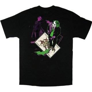 Batman The Dark Knight The Joker Card Black T Shirt Tee