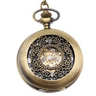  Steampunk Victorian Web Pocket Watch   Antique Brass 