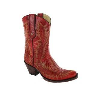 Corral Womens G1900 Boots Red Stitched Vamp & Tube