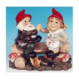  Mr + Mrs Gnome with Ant Garden Statue Pair Patio, Lawn 