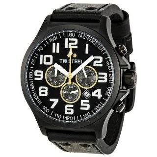  TW Steel Mens TW675 Lotus Renault GP Black Leather Strap 