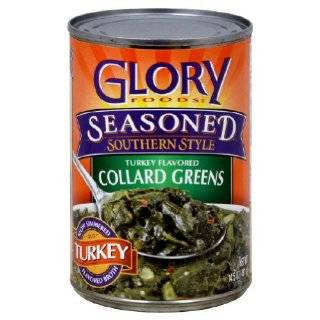 Glory Foods Seasoned Collard Greens with Smoked Turkey, 14.5 Ounce 