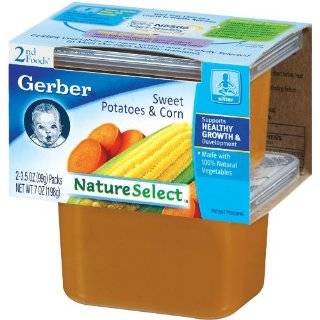 Gerber 2nd Foods Sweet Potato & Corn, 2 Count, 3.5 Ounce Tubs (Pack of 