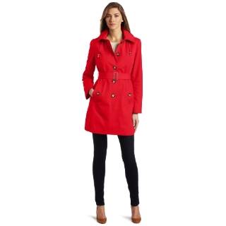 MICHAEL Michael Kors Womens Single Breasted Trench Coat