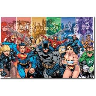  DC Comics Team Superheroes Collage 22x34 Poster Print 