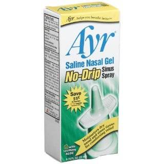 Ayr Saline Nasal Gel No drip Sinus Spray With Soothing Aloe Vera, 0.75 
