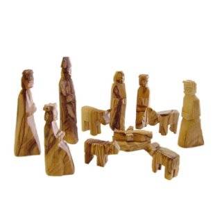 Olive Wood Childrens Nativity Set (12 Pieces Set).