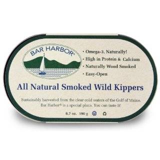 Bar Harbor All Natural Smoked Wild Kippers, 6.7 Ounce Cans (Pack of 12 