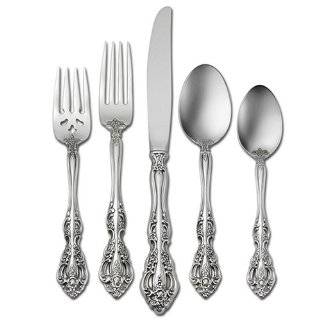 Wallace Rose Point 46 Piece Sterling Silver Flatware Set, Service for 