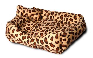 100 Cotton Leopard Print Handmade Dog Cat House Bed