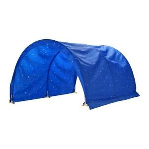 IKEA Kura Baby Kids Children Bed Canopy Tent Blue White Star Play Toys New