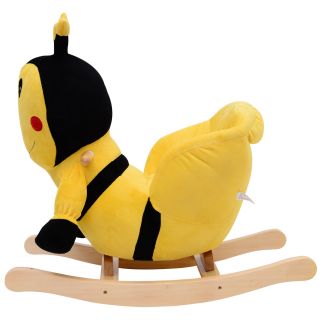 Kids Plush Rocking Horse Bumble Bee Chair Seat Baby Toy Riding Rocker Ride