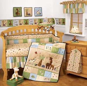 Lambs and Ivy Jungle Parade Baby Crib Nursery Bedding Set New with Free SHIP