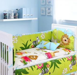 Baby Bedding Crib Cot Sets 9 Piece Animal Safari Theme Brand New