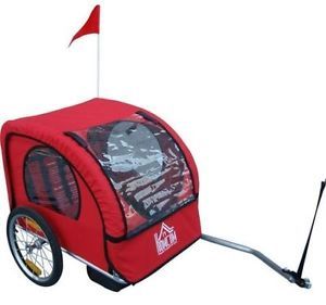Compact Double Child Baby Carrier Kid Hauler Bike Bicycle Trailer   Red