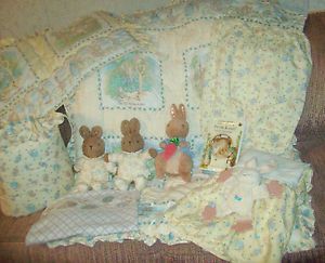 12 PC Beatrix Potter Peter Rabbit Unisex Crib Baby Bedding Set for New Baby